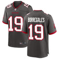 Mens Tampa Bay Buccaneers #19 Jose Borregales Nike Pewter Alternate Vapor Limited Jersey