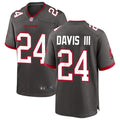 Mens Tampa Bay Buccaneers #24 Carlton Davis III Nike Pewter Alternate Vapor Limited Jersey