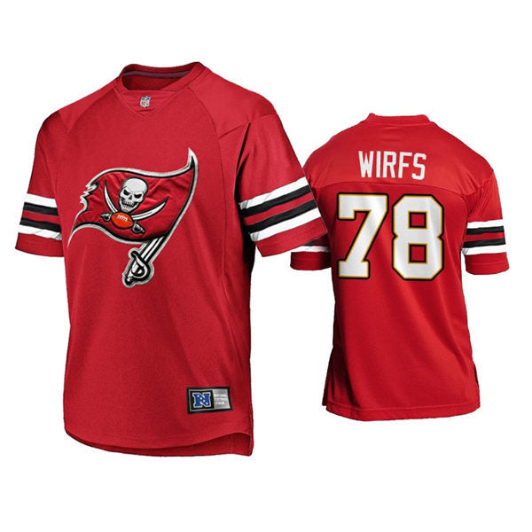 Mens Tampa Bay Buccaneers #78 Tristan Wirfs Nike 2021 Red Team Logo Icon Jersey