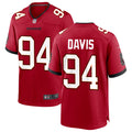Mens Tampa Bay Buccaneers #94 Khalil Davis Nike Home Red Vapor Limited Jersey
