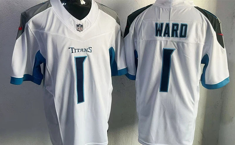 Mens Tennessee Titans #1 Cam Ward Nike White Vapor F.U.S.E. Limited Jersey