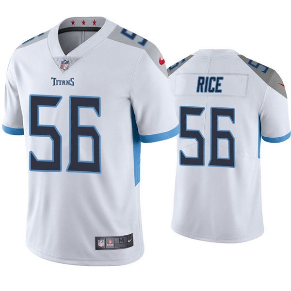 Mens Tennessee Titans #56 Monty Rice Nike White Vapor Untouchable Limited Jersey