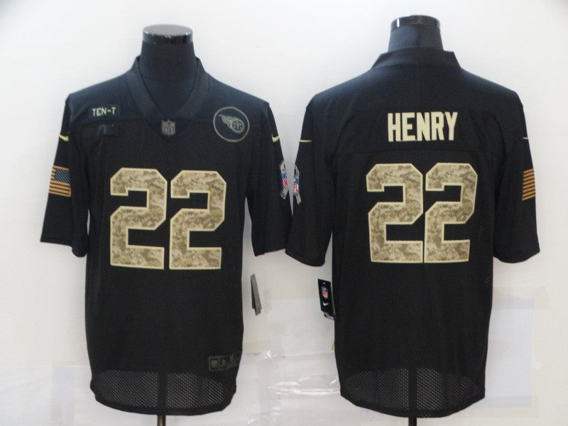 Men’s Tennessee Titans Derrick Henry #22 Black Authentic Jersey