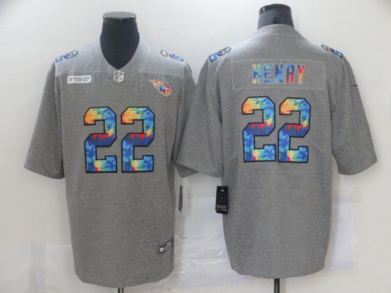 Men’s Tennessee Titans Derrick Henry #22 Gray Jersey