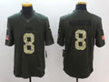 Men’s Tennessee Titans Marcus Mariota #8 Army Green Jersey