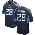 Mens Tennessee Titans Retired Player #28 Chris Johnson Nike Navy Vapor F.U.S.E. Limited Jersey