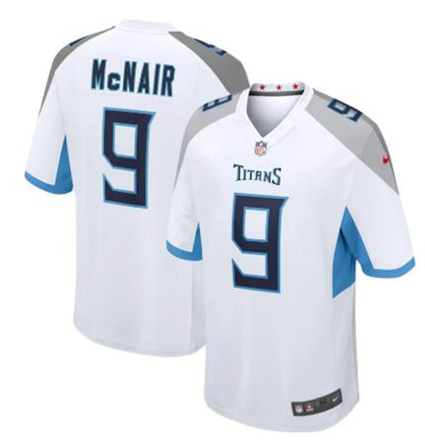 Mens Tennessee Titans Retired Player #9 Steve McNair Nike White Vapor F.U.S.E. Limited Jersey