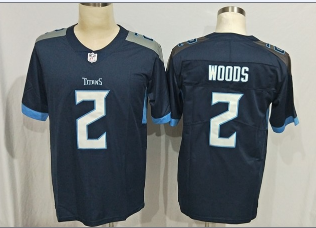 Men’s Tennessee Titans Robert Woods #2 Navy Jersey