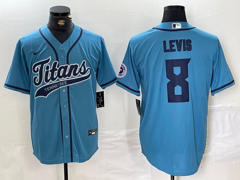 Men’s Tennessee Titans Will Levis #8 Blue Jersey