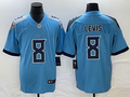 Men’s Tennessee Titans Will Levis #8 Light Blue Jersey