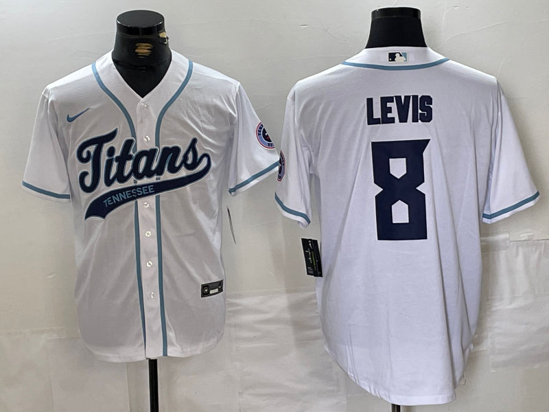 Men’s Tennessee Titans Will Levis #8 White Jersey