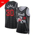 Mens Toronto Raptors #30 Ochai Agbaji Black 2025-26 City Edition Swingman Jersey