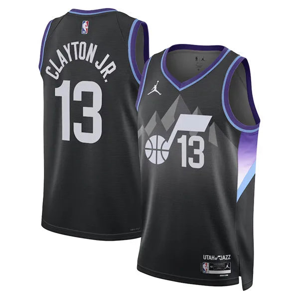 Mens Utah Jazz #13 Walter Clayton Jr. Black Statement Edition Swingman Jersey