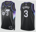 Mens Utah Jazz #3 Keyonte George Black Statement Edition Swingman Jersey