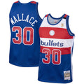 Men’s Washington Bullets #30 Ben Wallace Royal Washington Bullets 2001-02 Hardwood Classics Swingman Jersey