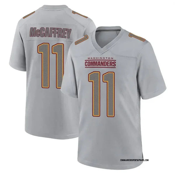 Mens Washington Commanders #11 Luke McCaffrey Gray Atmosphere Fashion Game jersey
