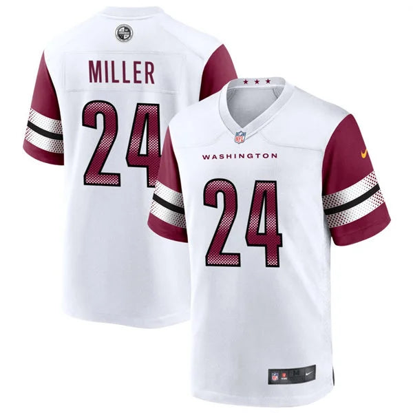 Mens Washington Commanders #24 Von Miller Nike White Away Vapor Limited Jersey