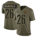 Mens Washington Commanders #26 Jeremy McNichols Nike 2025 Salute to Service Limited Jersey – Olive