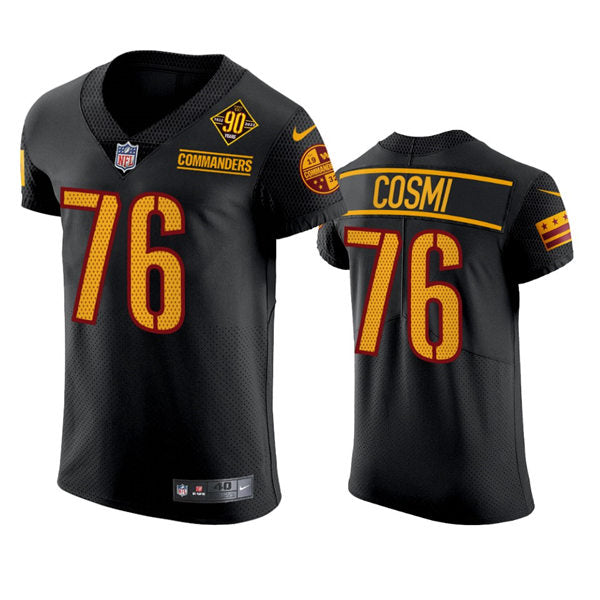 Mens Washington Commanders #76 Sam Cosmi Black Alternate Vapor Limited Jersey