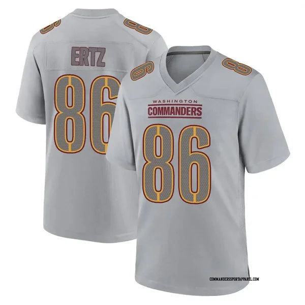 Mens Washington Commanders #86 Zach Ertz Gray Atmosphere Fashion Game jersey