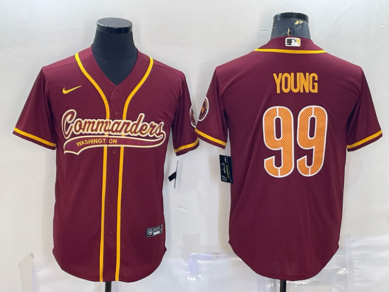 Men’s Washington Commanders Chase Young #99 Red Jersey Joint Edition