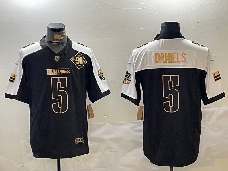 Men’s Washington Commanders Jayden Daniels #5 Black Jersey