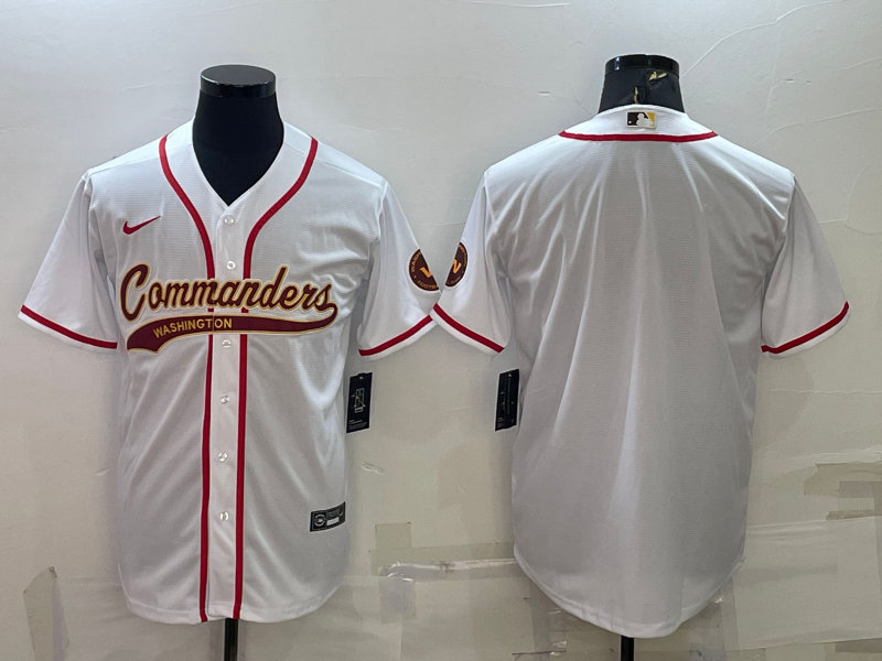 Men’s Washington Commanders White Blank Jersey