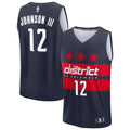 Mens Washington Wizards #12 Tre Johnson III Navy Statement Edition Swingman Jersey