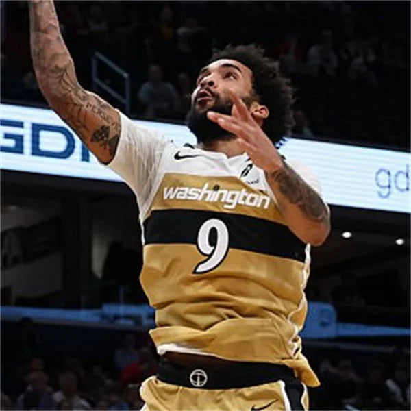 Mens Washington Wizards #9 Justin Champagnie Gold 2025-26 City Edition Swingman Jersey