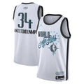 Milwaukee Bucks #34 Giannis Antetokounmpo White 2026 NBA All-Star Game Team World Swingman Jersey