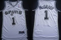 San Antonio Spurs #1 Tracy McGrady Revolution 30 Swingman White Jersey