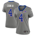 Women’s Buffalo Bills #4 James Cook III Gray Nickel City Vapor F.U.S.E. Limited Jersey